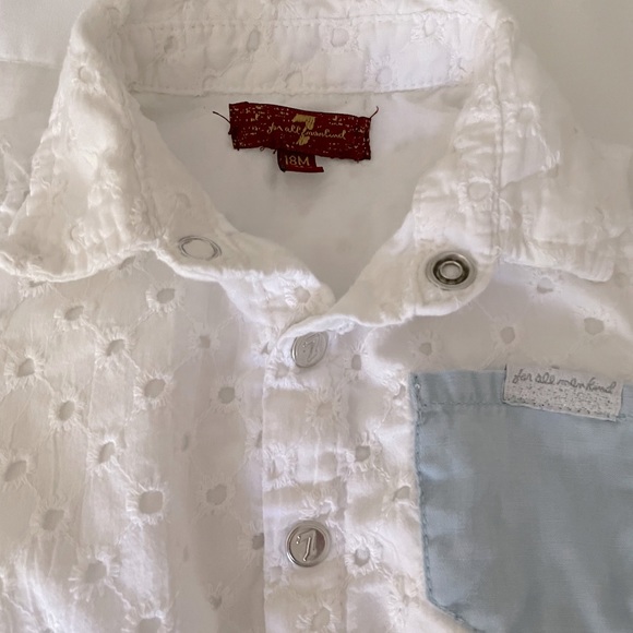 For All Mankind size 18 mos one-piece white summer outfit - Picture 4 of 8